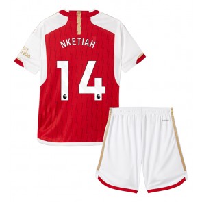 Arsenal Eddie Nketiah #14 Hemmakläder Barn 2023-24 Kortärmad (+ Korta byxor)